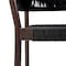 Armen Living Doris Outdoor Patio Dining Chair in Dark Eucalyptus Wood with Black Rope, PK2 LCDOSIBLK - alternate 3